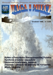 Waga i Miecz : miesięcznik Samorządu i Towarzystwa Miłośników Ziemi Strzyżowskiej. 1998, [R. 8], nr 12 (grudzień)