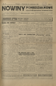 Nowiny Poniedziałkowe : czasopismo polityczne, społeczne i literackie. 1919, R. 1, nr 29-32 (październik)
