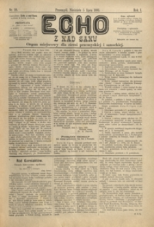 Echo z nad Sanu : organ miejscowy dla ziemi przemyskiej i sanockiej. 1885, R. 1, nr 10-13 (lipiec)