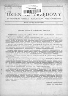 Dziennik Urzędowy Kuratorium Okręgu Szkolnego Rzeszowskiego. 1948, R. 3, nr 9-10 (wrzesień)
