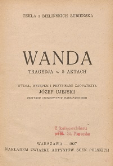 Wanda : tragedja w 5 aktach