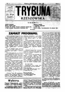 Trybuna Rzeszowska. 1924, R. 1, nr 1-2 (grudzień)