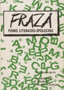 Fraza : pismo literacko-społeczne. 1993, R. 3, nr 3-4