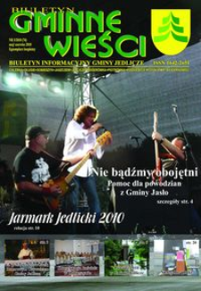 Biuletyn Gminne Wieści : biuletyn informacyjny Gminy Jedlicze. 2010, nr 3 (maj-czerwiec)