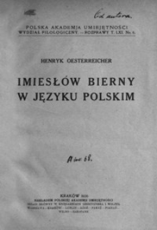 Imiesłów bierny w języku polskim