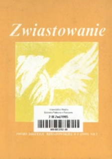 Zwiastowanie : pismo Diecezji Rzeszowskiej. 1995, R. 4, nr 1