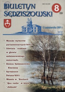 Biuletyn Sędziszowski. 2001, [R. 10], nr 8 (13 października)