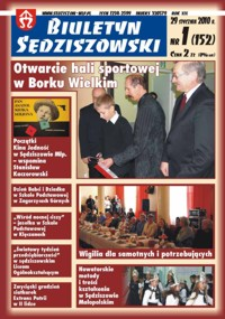 Biuletyn Sędziszowski 2010, R. 19, nr 1 (29 stycznia)