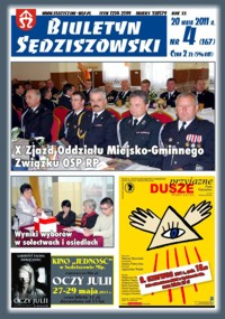 Biuletyn Sędziszowski 2011, R. 20, nr 4 (20 maja)