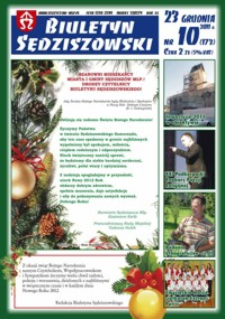 Biuletyn Sędziszowski 2011, R. 20, nr 10 (23 grudnia)