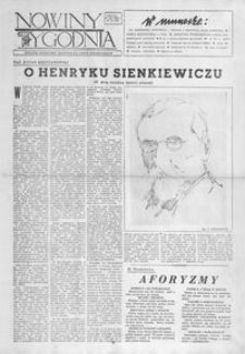 Nowiny Tygodnia : dodatek społeczno-kulturalny „Nowin Rzeszowskich”. 1956, R. 5, nr 43 (17 listopada)