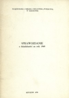 Sprawozdanie z działalności za rok 1969