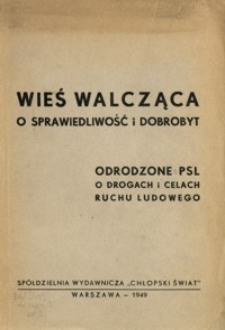 Sprawozdanie z obrad Rady Naczelnej Polskiego Stronnictwa Ludowego odbytych w dniach 17, 18 i 19 maja 1949 r.