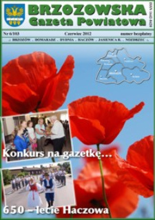 Brzozowska Gazeta Powiatowa. 2012, nr 6 (czerwiec)