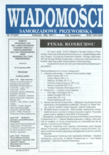 Wiadomości Samorządowe Przeworska. 2001, nr 11-12 (kwiecień-maj)