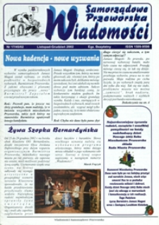 Wiadomości Samorządowe Przeworska. 2002, nr 17 (listopad-grudzień)