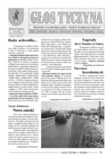 Głos Tyczyna : pismo samorządu terytorialnego. 2004, nr 23 (grudzień)