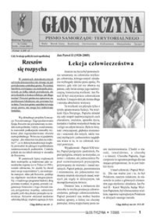 Głos Tyczyna : pismo samorządu terytorialnego. 2005, nr 7 (kwiecień)