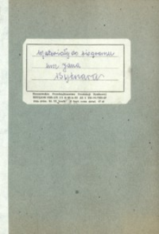 Materiały do biogramu hm Jana Bytnara