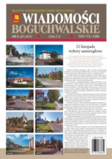 Wiadomości Boguchwalskie : biuletyn samorządowy gminy Boguchwała. 2010, nr 5 (67)