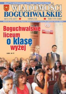 Wiadomości Boguchwalskie : biuletyn samorządowy miasta i gminy Boguchwała. 2011, nr 5 (73)