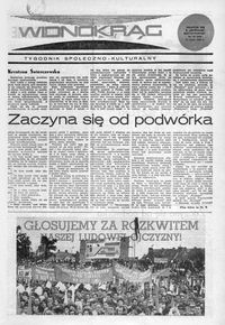 Widnokrąg : tygodnik społeczno-kulturalny. 1969, nr 22 (31 maja)