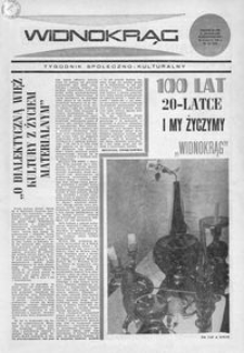 Widnokrąg : tygodnik społeczno-kulturalny. 1969, nr 38 (20 września)