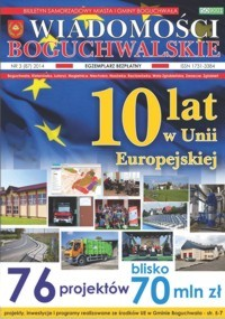 Wiadomości Boguchwalskie : biuletyn samorządowy miasta i gminy Boguchwała. 2014, nr 3 (87)