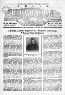 Tygodnik Polski : Bulletin de la Mission Catholique Polonaise : jedyne czasopismo polskie w Azji. 1925, R. 4, nr 154,156 (marzec)