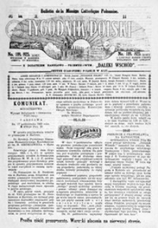 Tygodnik Polski : Bulletin de la Mission Catholique Polonaise : jedyne czasopismo polskie w Azji. 1925, R. 4, nr 189-190 (listopad)