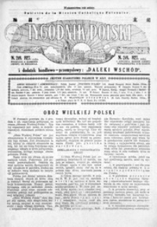 Tygodnik Polski : Bulletin de la Mission Catholique Polonaise : jedyne czasopismo polskie w Azji. 1927, R. 6, nr 248-251 (styczeń)