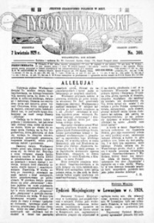 Tygodnik Polski : jedyne czasopismo polskie w Azji. 1929, R. 7, nr 360-363 (kwiecień)