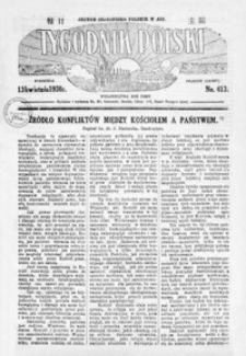 Tygodnik Polski : jedyne czasopismo polskie w Azji. 1930, R. 8, nr 413-415 (kwiecień)