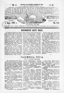 Tygodnik Polski : jedyne czasopismo polskie w Azji. 1930, R. 8, nr 416-419 (maj)