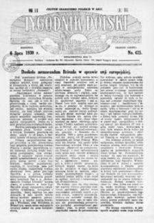 Tygodnik Polski : jedyne czasopismo polskie w Azji. 1930, R. 9, nr 425-428 (lipiec)