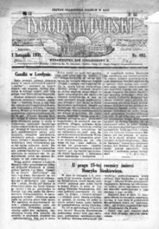 Tygodnik Polski : jedyne czasopismo polskie w Azji. 1931, R. 10, nr 493 (listopad)