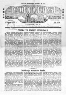 Tygodnik Polski : jedyne czasopismo polskie w Azji. 1932, R. 11, nr 530-532 (lipiec)