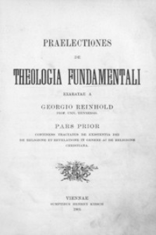 Praelectiones de theologia fundamentali