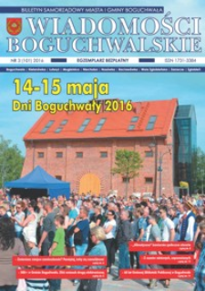 Wiadomości Boguchwalskie : biuletyn samorządowy miasta i gminy Boguchwała. 2016, nr 3 (101)