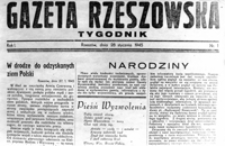[Winieta "Gazety Rzeszowskiej" - pierwszego dziennika wydawanego po wojnie w Rzeszowie] [Fotografia]