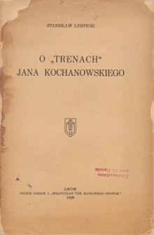 O "Trenach" Jana Kochanowskiego