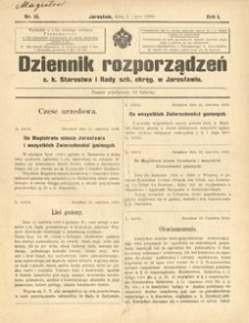 Dziennik rozporządzeń c. k. Starostwa i Rady szk[olnej] okręg[owej] w Jarosławiu. 1900, R. 1, nr 13 (lipiec)