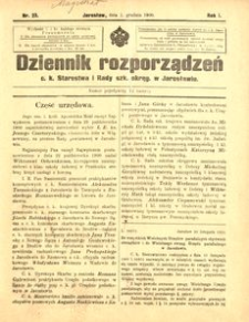 Dziennik rozporządzeń c. k. Starostwa i Rady szk[olnej] okręg[owej] w Jarosławiu. 1900, R. 1, nr 23 (grudzień)