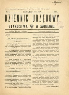 Dziennik Urzędowy Starostwa w Jarosławiu. 1927, R. 2, nr 5 (marzec)