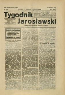 Tygodnik Jarosławski : poświęcony sprawom miasta i powiatu. 1928, R. 25, nr 49 (grudzień)