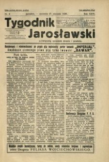 Tygodnik Jarosławski : poświęcony sprawom miasta i powiatu. 1929, R. 26, nr 4 (styczeń)