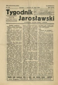 Tygodnik Jarosławski : poświęcony sprawom miasta i powiatu. 1930, R. 27, nr 30 (lipiec)