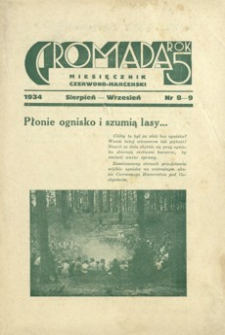 Gromada : miesięcznik czerwono - harcerski. 1934, R. 5, nr 8-9 (sierpień-wrzesień)