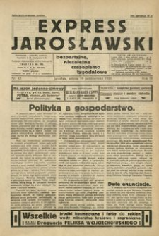 Express Jarosławski : bezpartyjne, niezależne czasopismo tygodniowe. 1930, R. 3, nr 42 (październik)