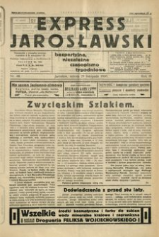 Express Jarosławski : bezpartyjne, niezależne czasopismo tygodniowe. 1930, R. 3, nr 48 (listopad)
